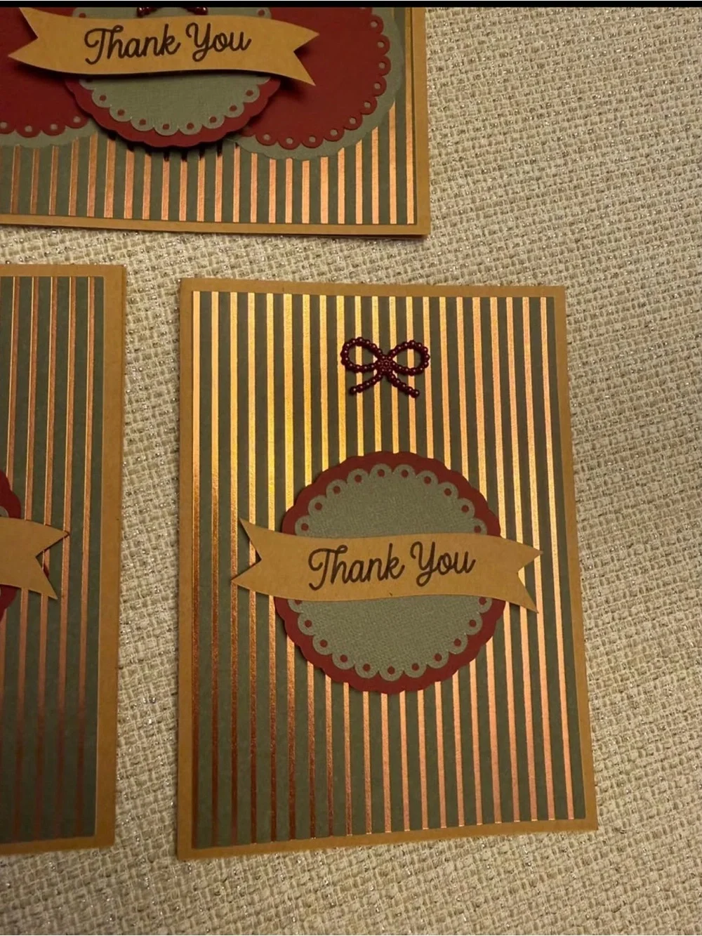 Handmade Thank You Cards – Elegant & Timeless – Blank Inside